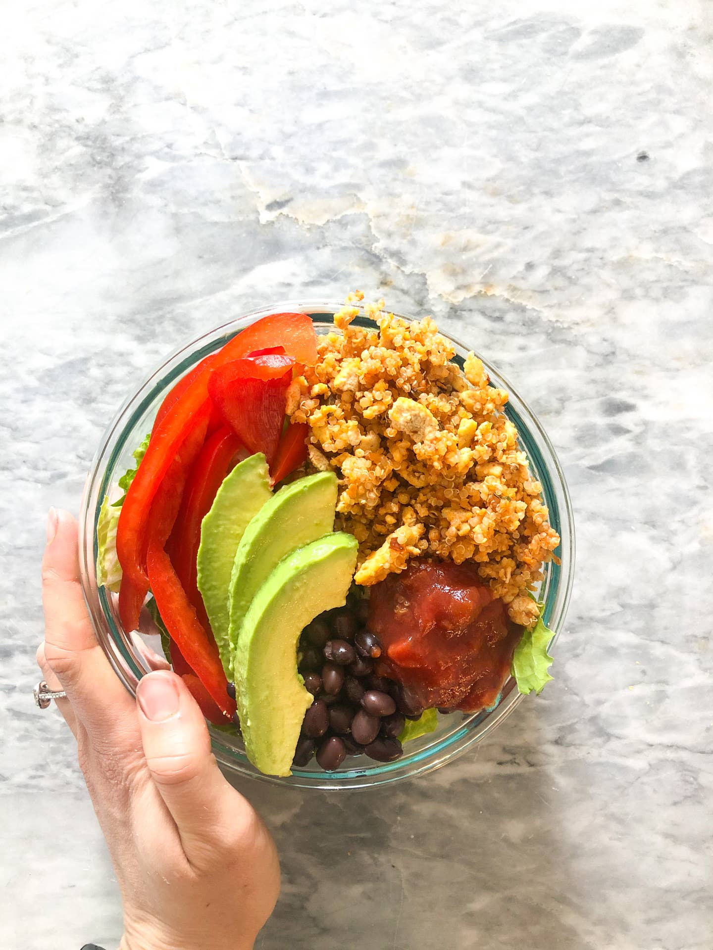 Quinoa Tofu Burrito Bowl