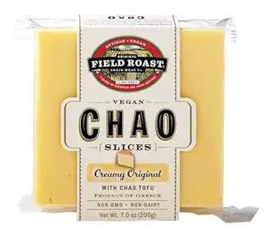 Field Roast Vegan Plant Based Dairy Free Chao Creamy Original Cheese Slices 2.2 pounds (Pack of 4)