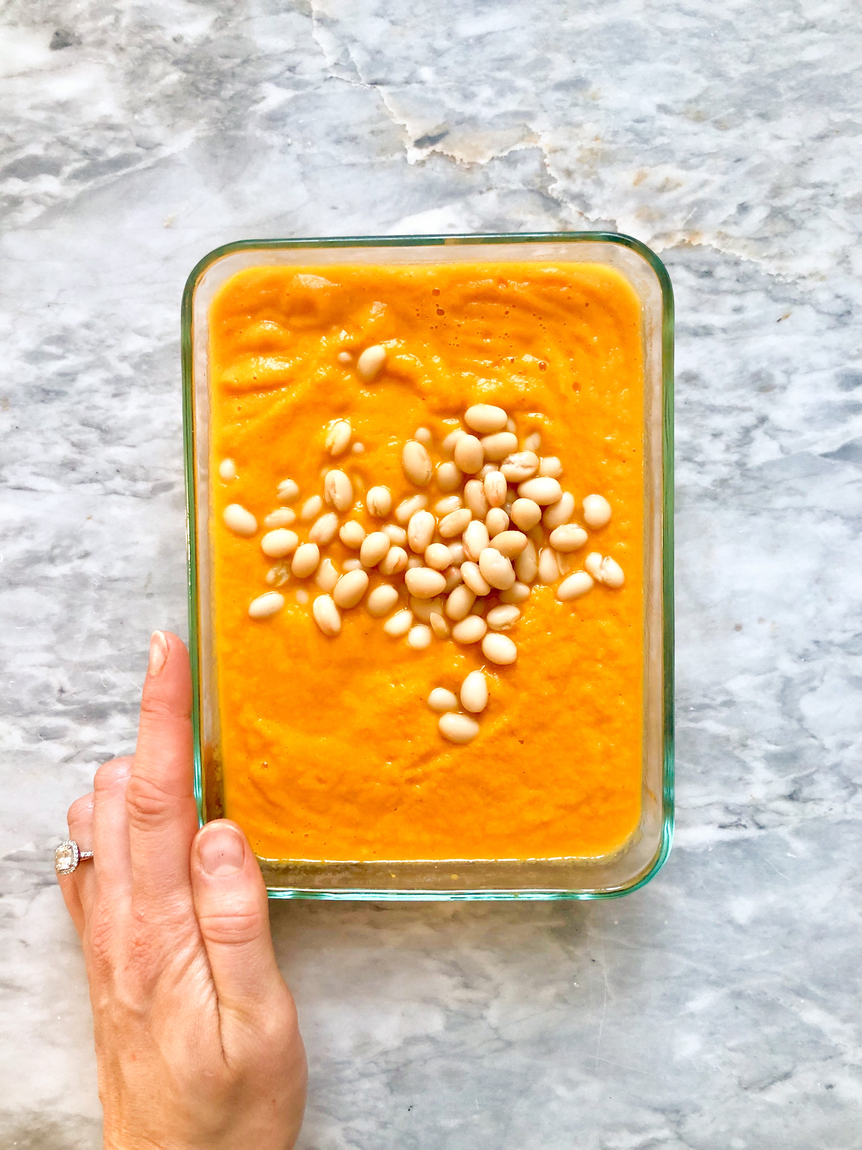 Roasted Carrot and White Bean Soup