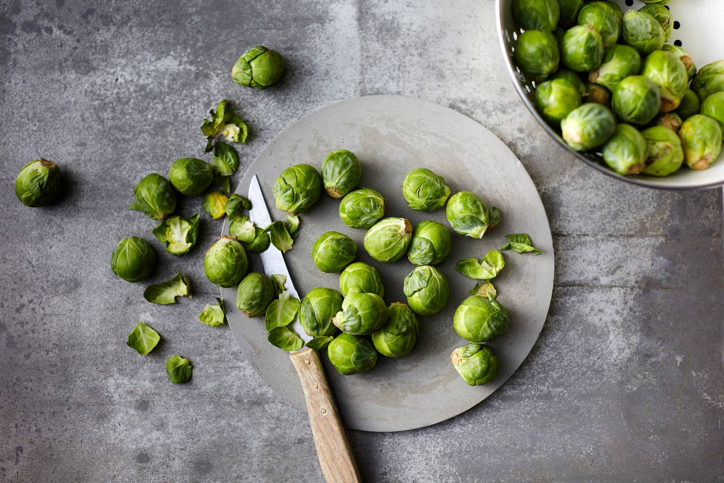 Preparing organic Brussels Sprouts