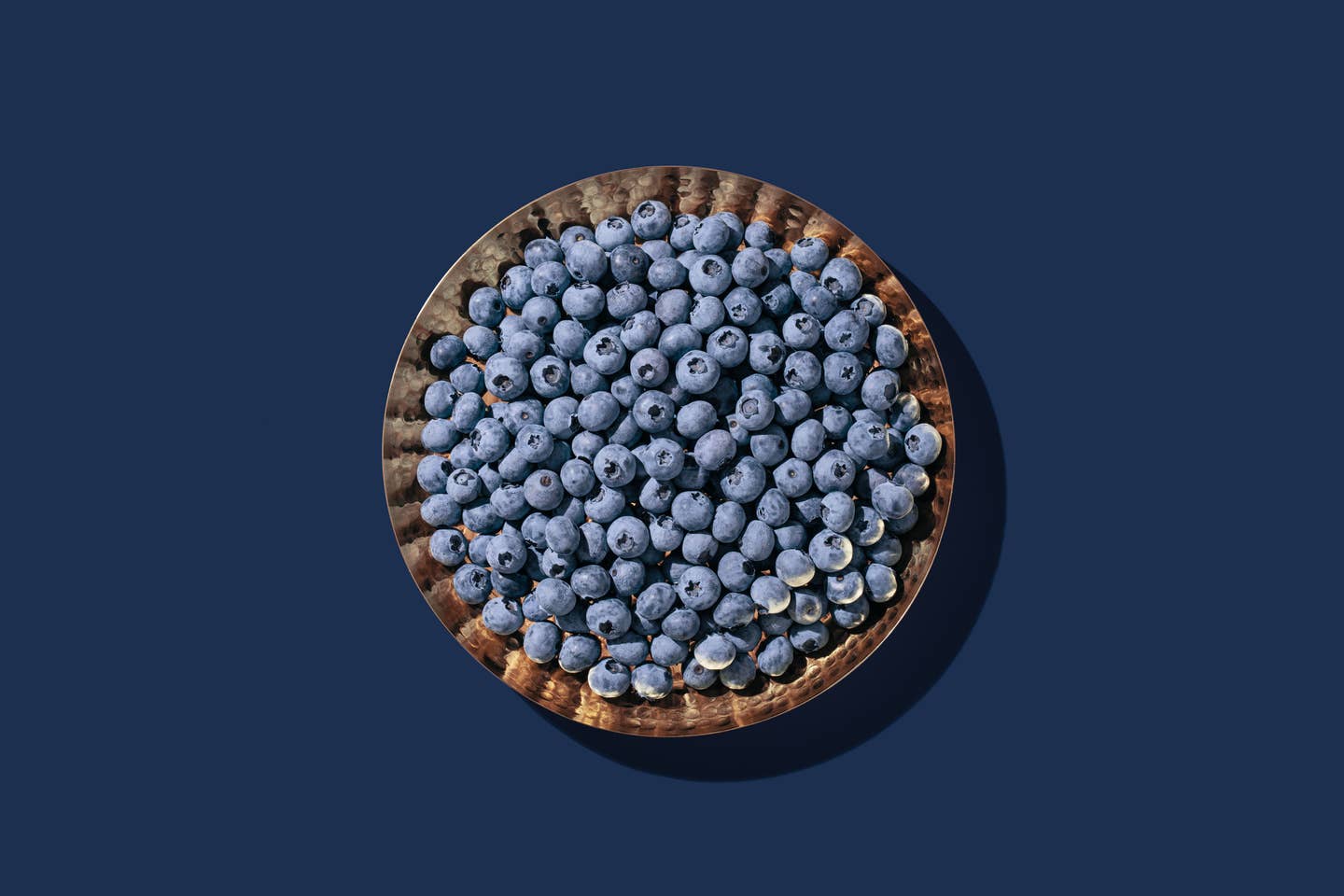 Blueberries in a Copper Tray