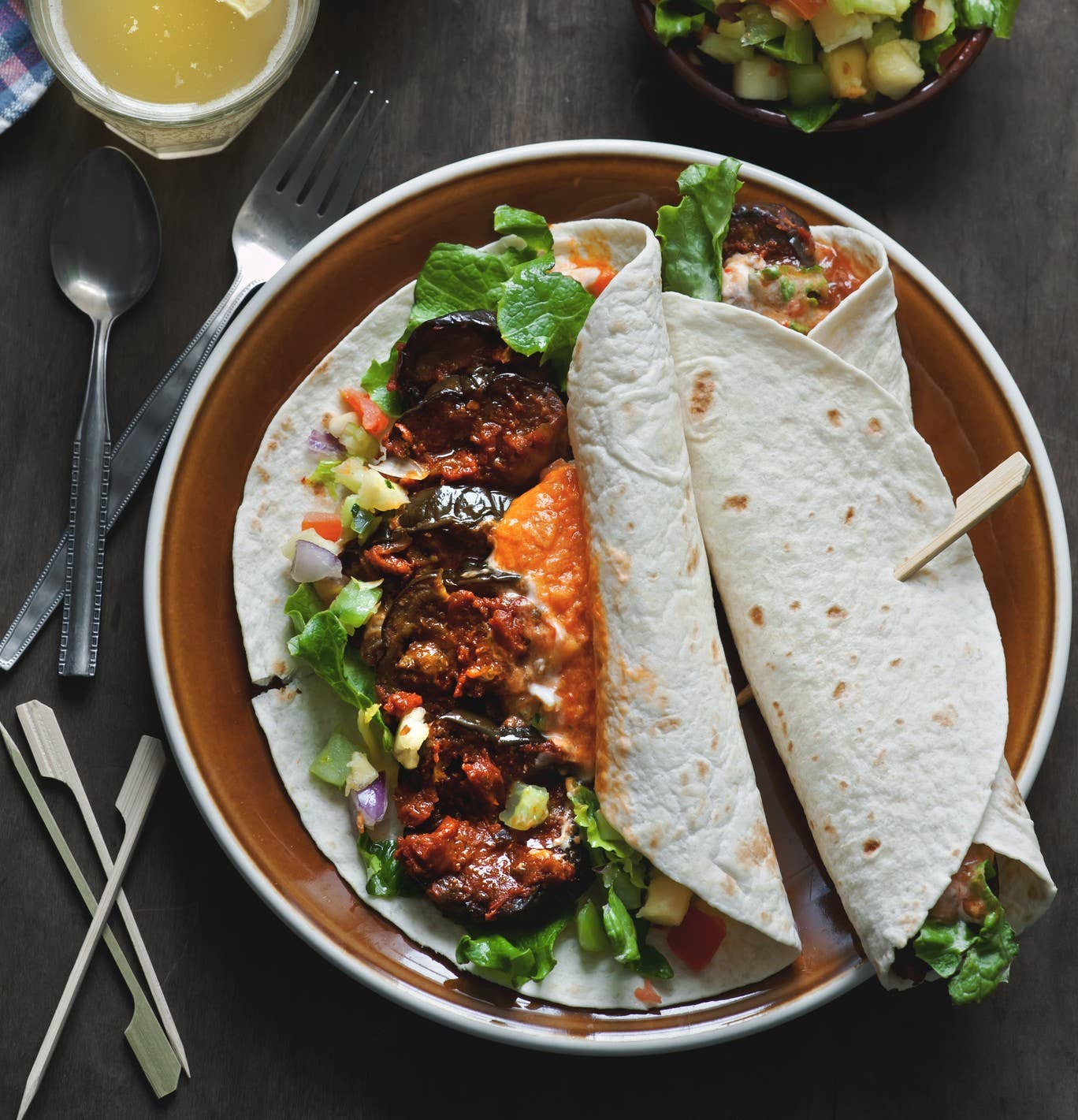 Aubergine Wraps