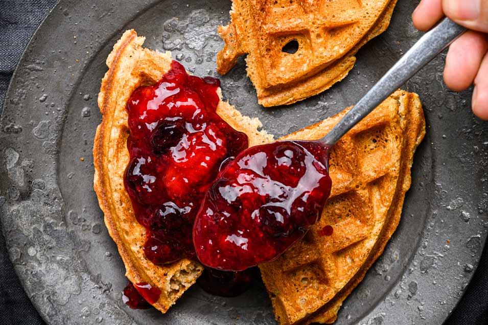 Need a recipe for your loved one? Make these vegan waffles.