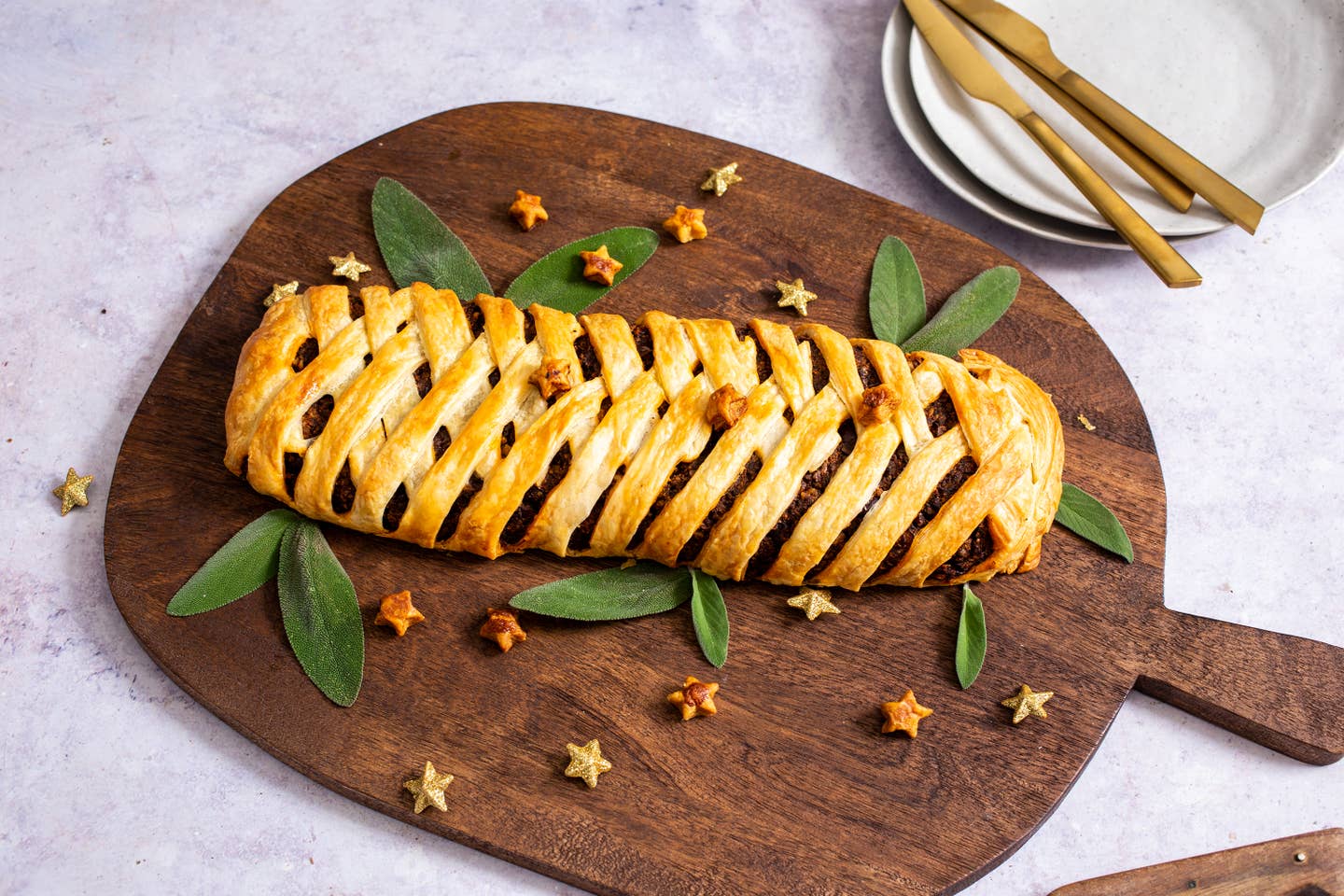 easy vegan mushroom and walnut wellington