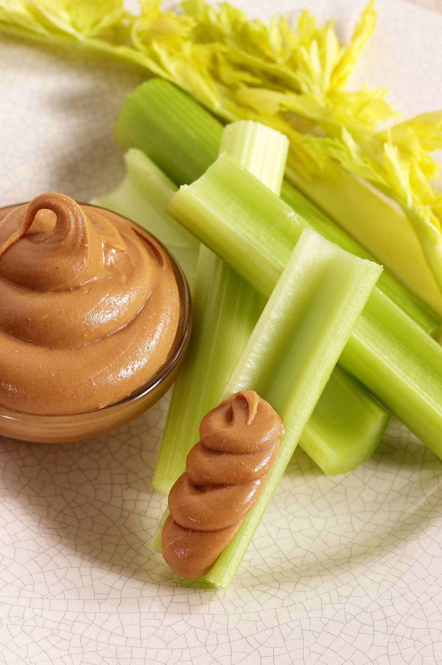 Celery with peanut butter